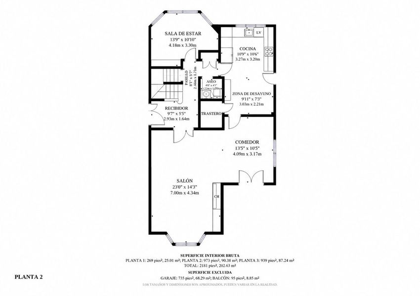 Plano 2 de Chalet Levitt con jardín privado y piscina — 330 m² en El Pinar-Punta Galea · Las Rozas