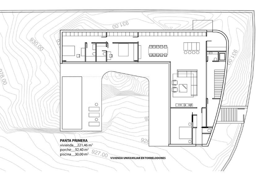 Plano 2 de Los Robles — Chalet de obra nueva de 407 m² con piscina infinity y vistas a Madrid · Torrelodones