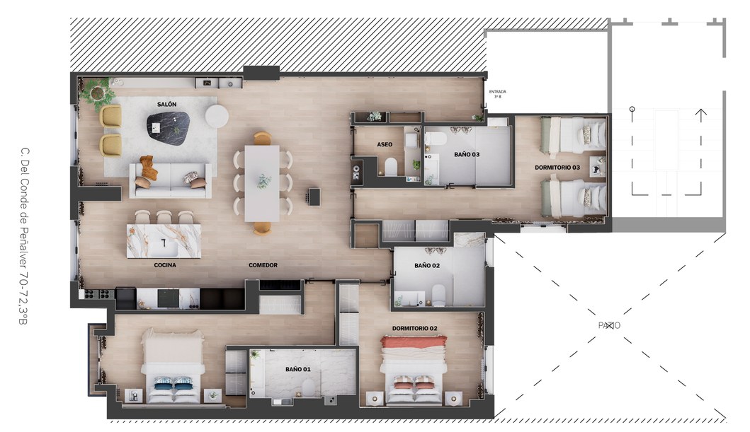 Conde de Peñalver, 70 — Piso amueblado de 160 m² con parking y trastero en Lista - imagen 2