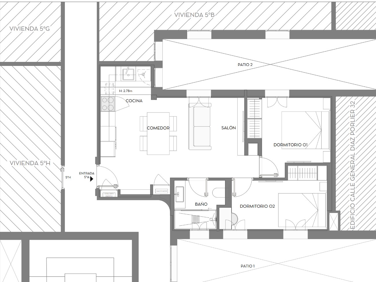 General Díaz Porlier, 34 — Piso amueblado de 57 m² en Lista - imagen 9